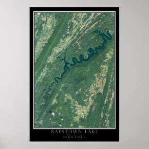 Raystown Lake Pennsylvania Satellitenplakat Karte Poster