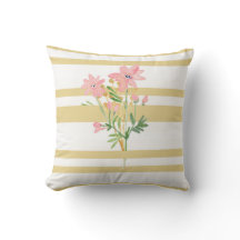 Rayure et coussin floral