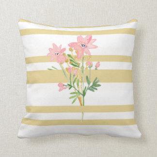Rayure et coussin floral