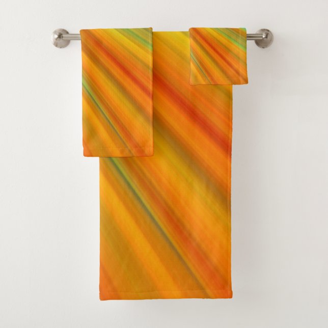 rayures Abstraites rouge jaune orange vert sur ble (En situation)