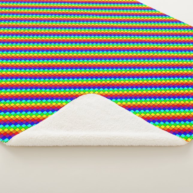 Rayures Arc-en-ciel - Couverture Sherpa (3/4)