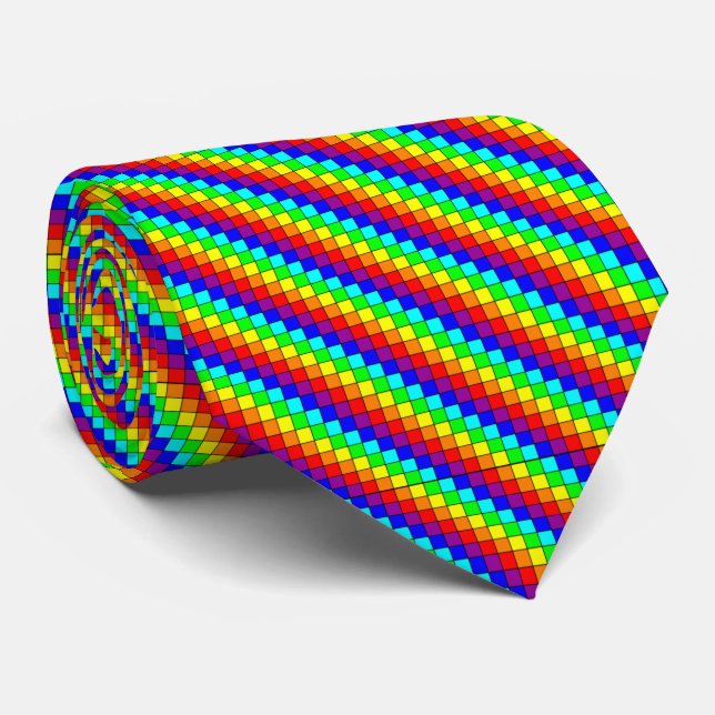 Rayures arc-en-ciel - Cravate (Roulé)