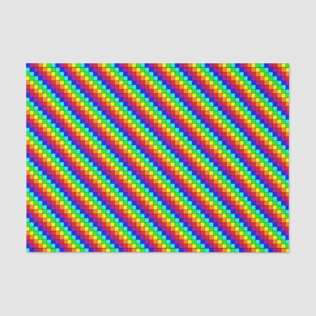 Rayures Arc-en-ciel - Papier de soie (Recto)