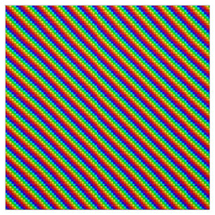 Rayures Arc-en-ciel - Tissu Tissé en Polyester