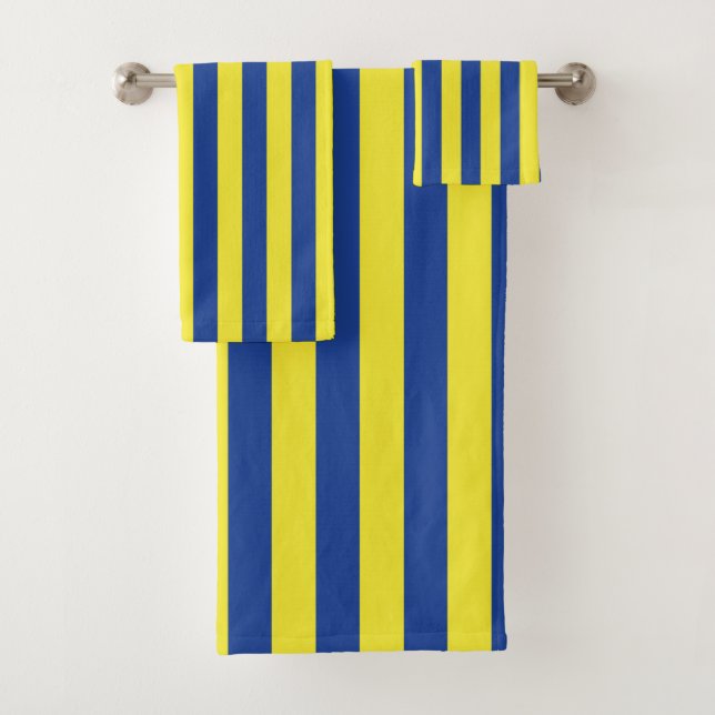 Rayures bleu foncé et jaune  (En situation)