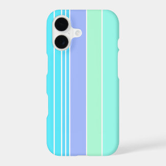 Rayures Bleues Vertes et Violettes
