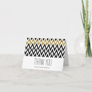 Rayures Chevron Or et Noir Merci
