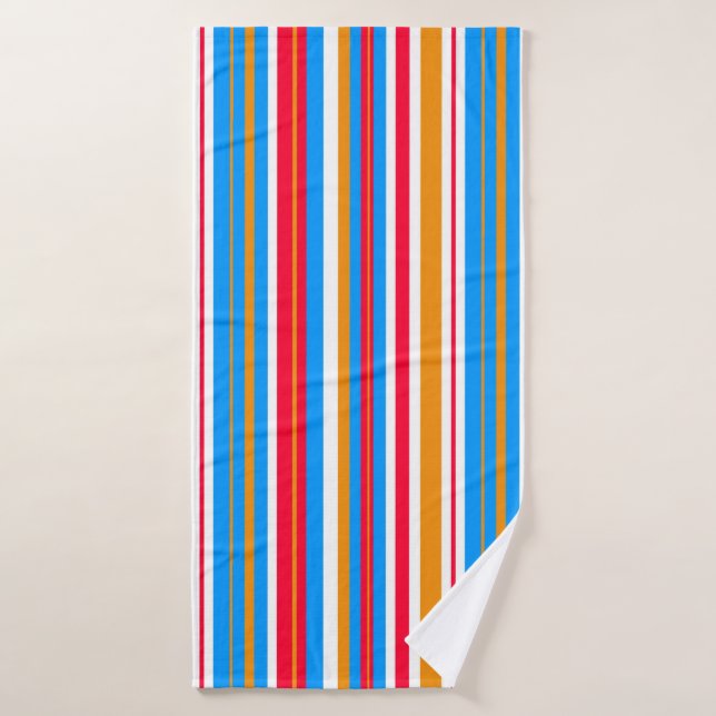 rayures colorées (Serviette de bain)