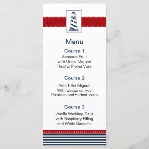 rayures de marine, phare, cartes nautiques de menu