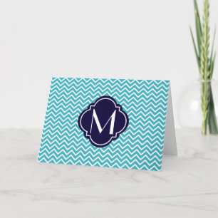 Rayures de zigzag de Chevron avec le monogramme