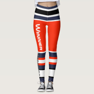 Rayures Funky Lignes Gagnant Leggings Puissance