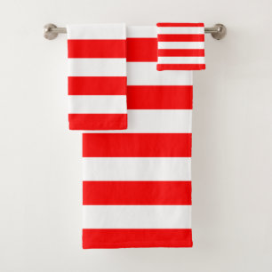 Rayures horizontales rouges et blanches