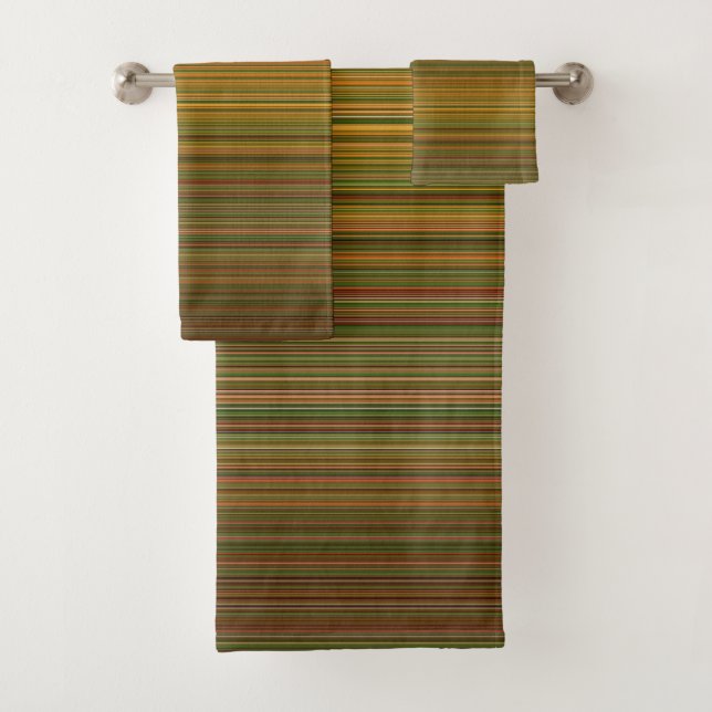 Rayures horizontales vert marron simples  (En situation)