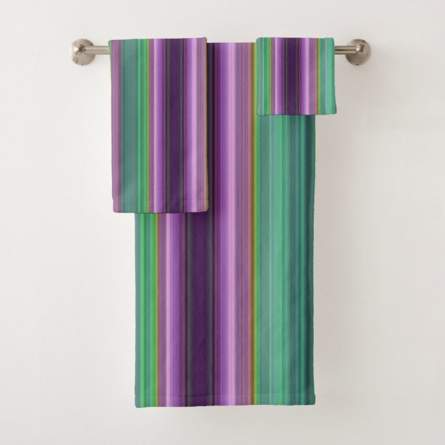 Rayures lavande sarcelle orange violet (En situation)