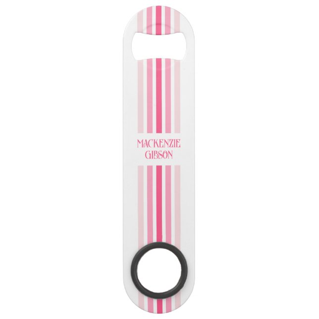 Rayures minimalistes monogrammées rétro (Devant)