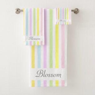 Rayures modernes en couleurs pastel multicolores