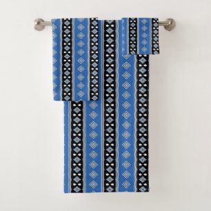 Rayures noires et bleues et diamants