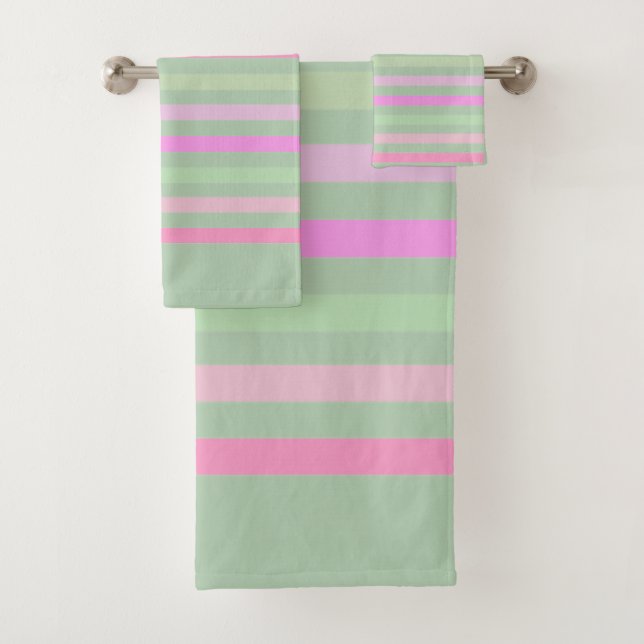 Rayures, rose, vert (En situation)