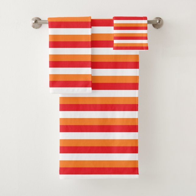 Rayures rouges, blanches et oranges (En situation)