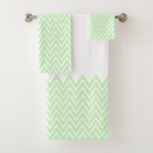 Rayures vert citron et blanc en chevron