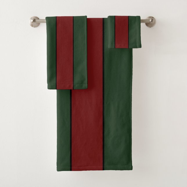 Rayures vertes et rouges de Noël classiques (En situation)