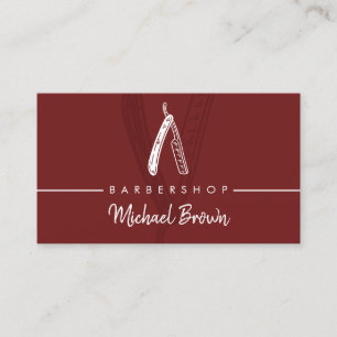Razor Barber Burgundy Visitenkarte