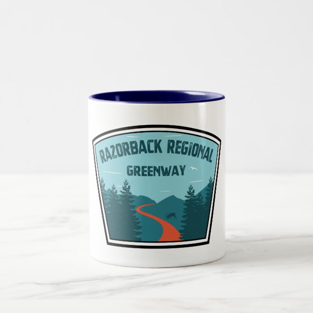 Razorback Regional Greenway Zweifarbige Tasse (Mittel)