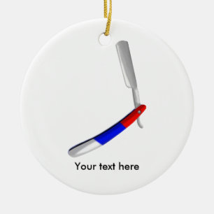 Razzia Rot und Blau Keramik Ornament