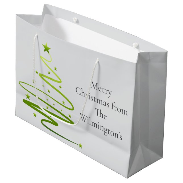 Razzle Dazzle Christmas Große Geschenktüte (Vorderseite Schrägansicht)