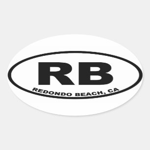RB Redondo- Beachoval Ovaler Aufkleber