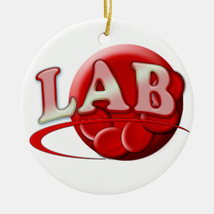 RBC LABORATORY LOGO RED BLOOD CELLS KERAMIKORNAMENT