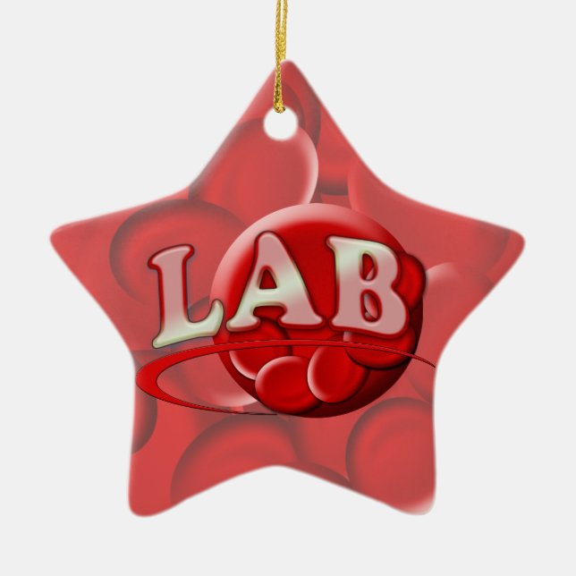 RBC-LABORlogo-ROTE BLUTKÖRPERCHEN Keramikornament (Vorne)
