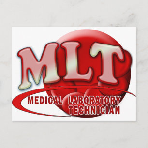 RBC MLT LABORATORY SWOOSH LOGO - MED LABRADOR TECH POSTKARTE