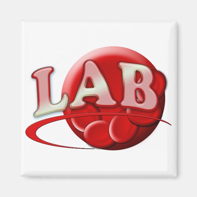RBC MLT LABORATORY SWOOSH LOGO - MEDICAL KLINICAL MAGNET (Vorne)
