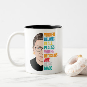 RBG berüchtigt, RBG Quotes Ruth Bader Ginsburg Zweifarbige Tasse