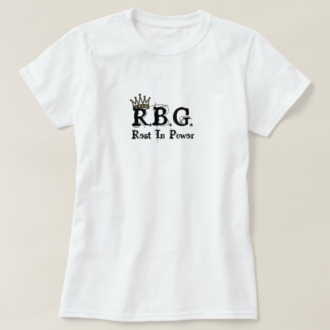 RBG-Erholung im Power, weiß T-Shirt (Design vorne)