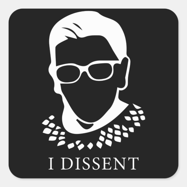 RBG: Ich gebe Quadratischer Aufkleber (Vorderseite)