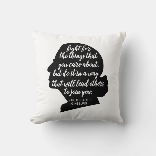 RBG Quotes, Ginsburg Zitat, Ruth Bader Ginsburg Kissen (Vorderseite)