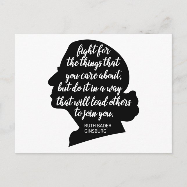 RBG Quotes, Ginsburg Zitat, Ruth Bader Ginsburg Postkarte (Vorderseite)