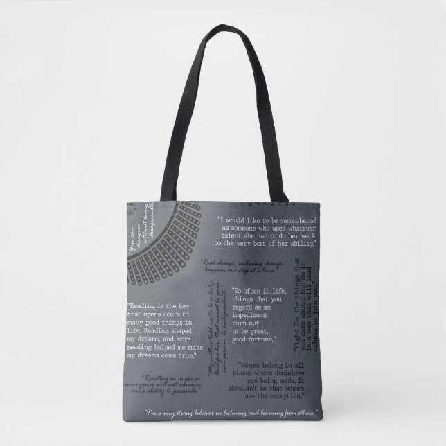 RBG-Quotes - Ruth Bader Ginsburg - Schulter-Tasche Tasche (Vorderseite)