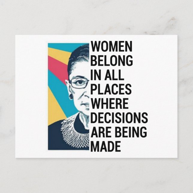 Rbg Quotes, Ruth Bader Ginsburg Zitat Postkarte (Vorderseite)