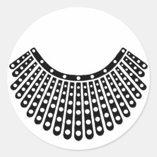 RBG Ruth Bader Ginsburg Dissenting Collar Runder Aufkleber