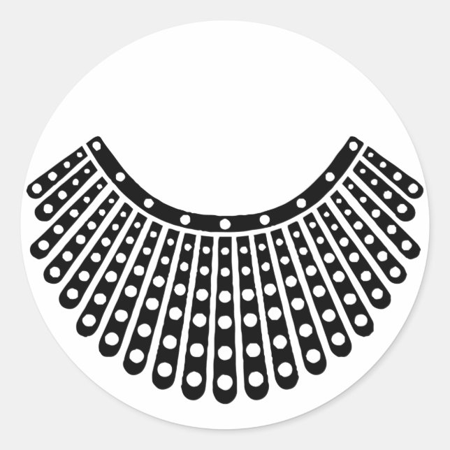 RBG Ruth Bader Ginsburg Dissenting Collar Runder Aufkleber (Vorderseite)