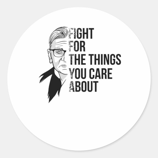 RBG Ruth Bader Ginsburg - Feminismus Runder Aufkleber (Vorderseite)