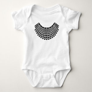 RBG Ruth Bader Ginsburg Glitzer Favorite Collar Baby Strampler