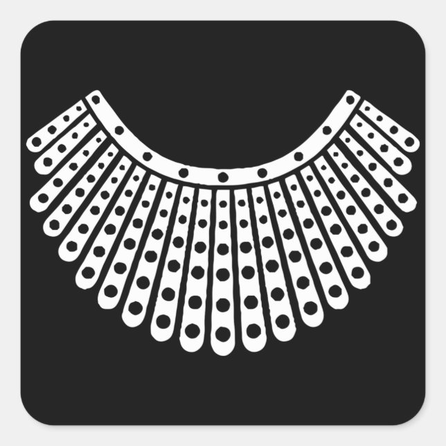 RBG Ruth Bader Ginsburg Glitzer Favorite Collar Quadratischer Aufkleber (Vorderseite)