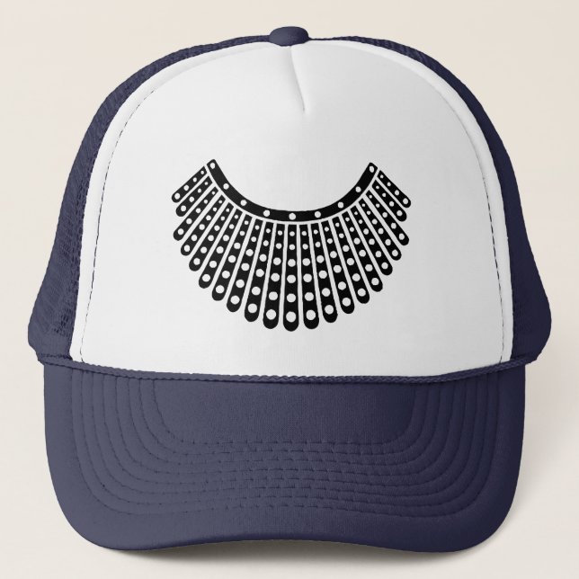 RBG Ruth Bader Ginsburg Glitzer Favorite Collar Truckerkappe (Vorderseite)