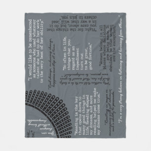RBG - Ruth Bader Ginsburg - Zitate Fleecedecke