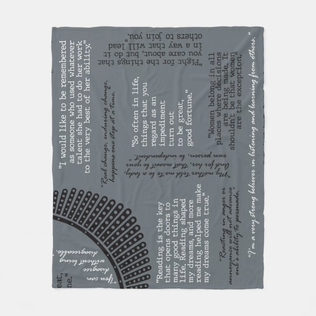 RBG - Ruth Bader Ginsburg - Zitate Fleecedecke (Vorderseite)