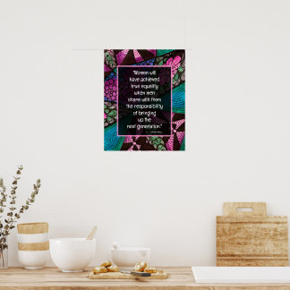 RBG-Weisheit Ruth Bader Ginsburg Feministische Zit Poster